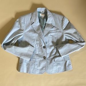 TALBOTS Seersucker Stripped Blazer Sz 6‎